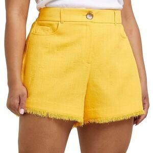 River Island Boucle Raw-Hem Flared Shorts Size 16 bm